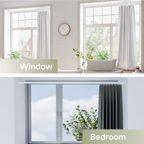 Klemmende Vorhangstange von – Verstellbare Teleskopstange ohne Bohren, ideal für Gardinen, Trennwände und Balkone 65-85