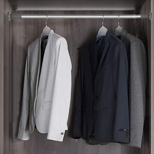 Teleskopstange ohne Bohren von – Ausziehbare Edelstahl Duschvorhangstange für große Fenster und Duschräume (Weiß, 228-2