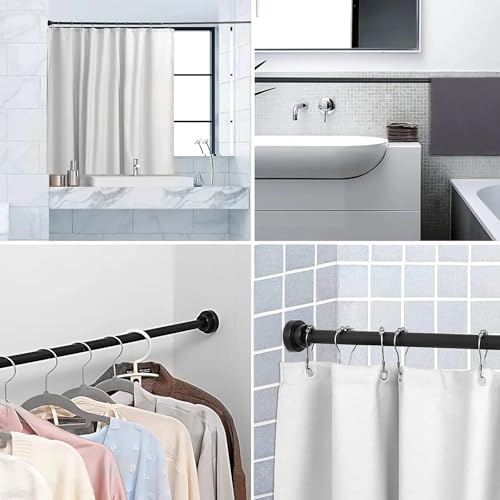 Gardinenstange ohne Bohren von - Verstellbare Teleskopstange für Dusche und Fenster, 62-85CM