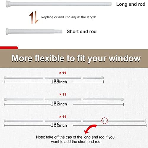 Mattschwarze Edelstahl Gardinenstange 71-472 cm mit Teetassendeckel Halterungen für stilvolle Schlafzimmerdekoration