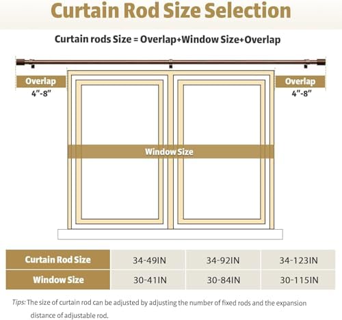 Gardinenstange ohne Bohren von – Ausziehbare Vorhangstange 76-228 cm in Schwarz Matt für einfache Montage und stilvolle