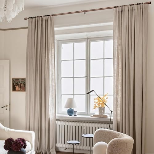 Gardinenstange ohne Bohren von – Ausziehbare Vorhangstange 76-228 cm in Schwarz Matt für einfache Montage und stilvolle