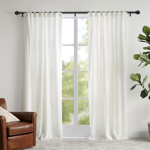 Gardinenstange ohne Bohren von – Ausziehbare Vorhangstange 76-228 cm in Schwarz Matt für einfache Montage und stilvolle