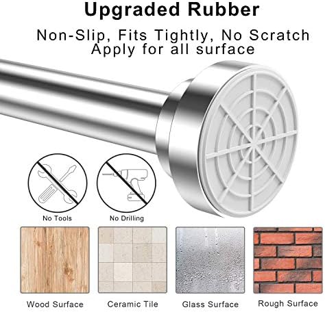 Edelstahl Teleskopstange für Duschvorhänge 120-215cm – Verstellbar ohne Bohren, ideal für Badewanne!