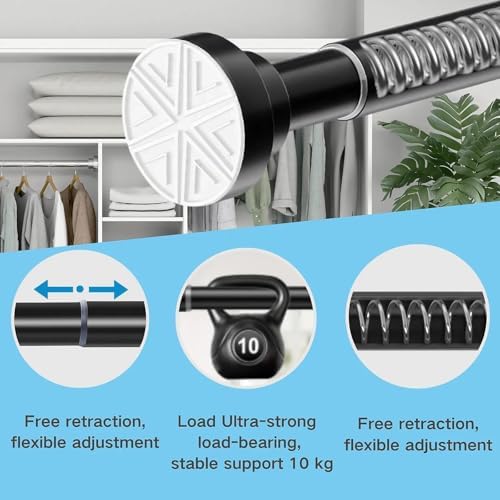 Gardinenstange ohne Bohren von - Verstellbare Teleskopstange für Dusche und Fenster, 62-85CM
