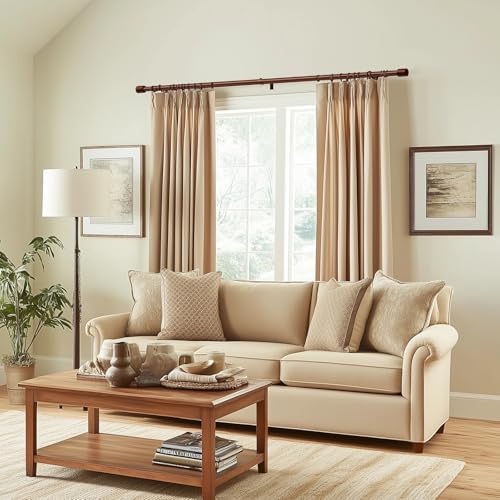 Gardinenstange ohne Bohren von – Ausziehbare Vorhangstange 76-228 cm in Schwarz Matt für einfache Montage und stilvolle