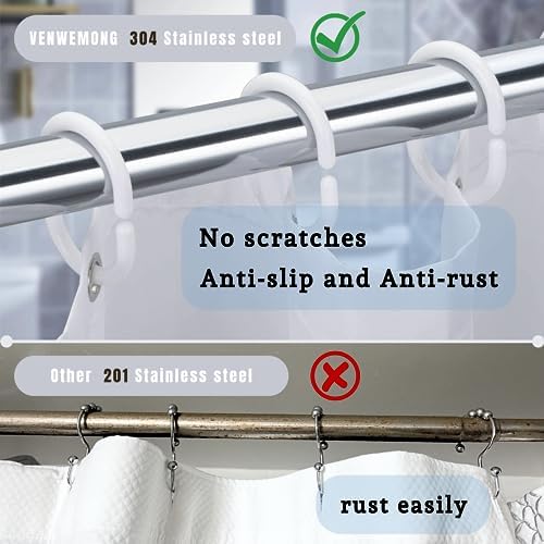 Edelstahl Duschstange ohne Bohren – Einstellbare Teleskopstange für Badezimmer & Balkon, 72-145cm, Schwarz