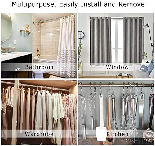 Edelstahl Teleskopstange für Duschvorhänge 120-215cm – Verstellbar ohne Bohren, ideal für Badewanne!