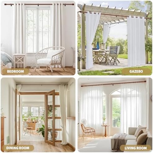 Gardinenstange ohne Bohren von – Ausziehbare Vorhangstange 76-228 cm in Schwarz Matt für einfache Montage und stilvolle