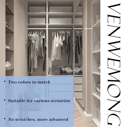 Edelstahl Duschstange ohne Bohren – Einstellbare Teleskopstange für Badezimmer & Balkon, 72-145cm, Schwarz