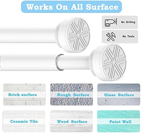 Gardinenstange ohne Bohren von - Verstellbare Teleskopstange für Dusche und Fenster, 62-85CM