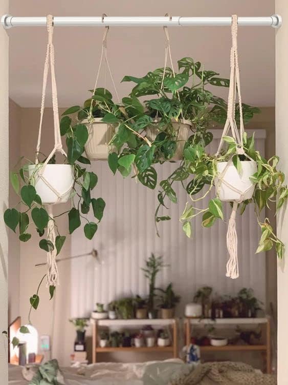 Gardinia Gardinenstange ohne Bohren, einstellbar für Duschvorhang & Schrank (72-145cm, φ25mm, Weiß)