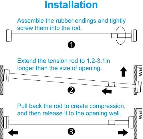 Edelstahl Teleskopstange für Duschvorhänge 120-215cm – Verstellbar ohne Bohren, ideal für Badewanne!