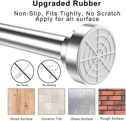 Edelstahl Teleskopstange für Duschvorhänge 120-215cm – Verstellbar ohne Bohren, ideal für Badewanne!