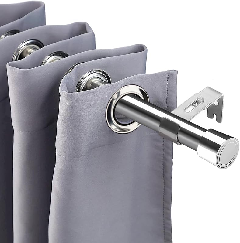 Ausziehbare Vorhangstange von – Verstellbare Gardinenstange für Schlafzimmer, Wohnzimmer, Küche (72-155CM Φ25mm)