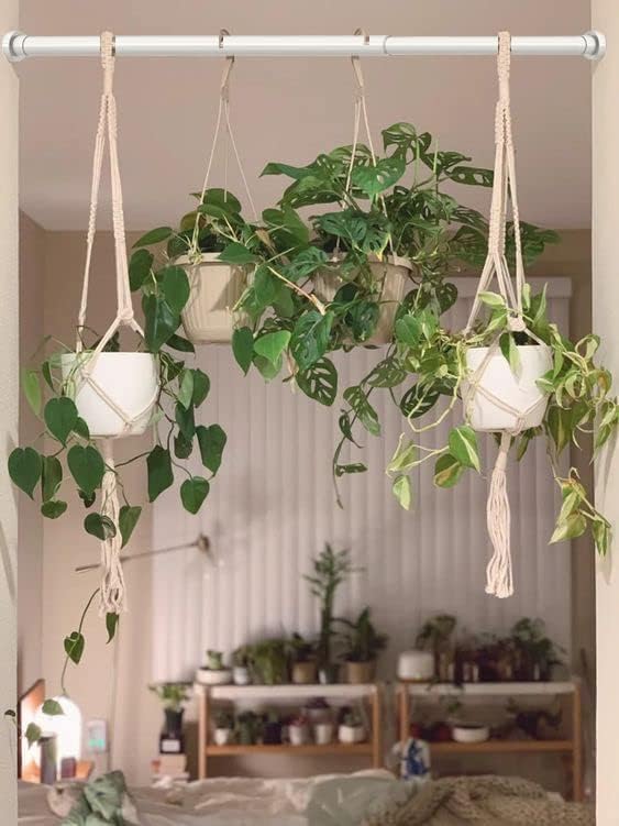 Gardinia Gardinenstange ohne Bohren, einstellbar für Duschvorhang & Schrank (72-145cm, φ25mm, Weiß)