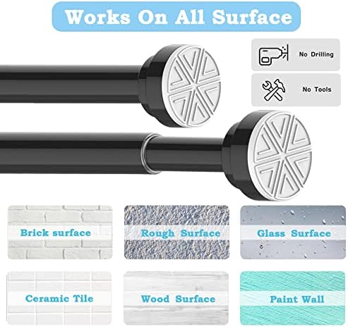 Gardinenstange ohne Bohren von - Verstellbare Teleskopstange für Dusche und Fenster, 62-85CM
