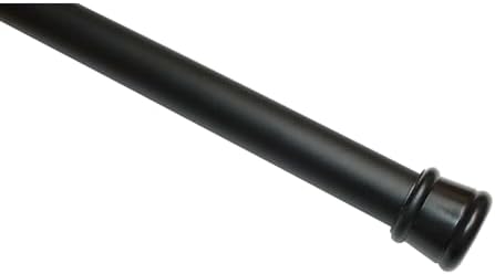GARDINIA Spannstange 60-100 cm, Ausdehnbar, Metall, Schwarz-matt, Ideal für Gardinen ohne Bohren