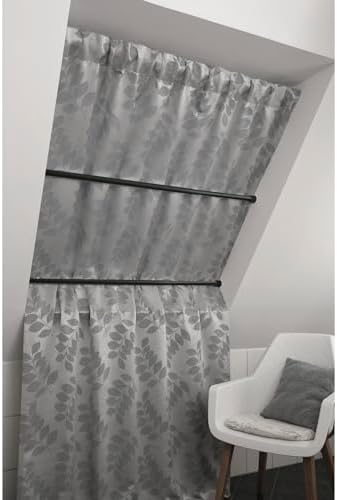 GARDINIA Spannstange 60-100 cm, Ausdehnbar, Metall, Schwarz-matt, Ideal für Gardinen ohne Bohren