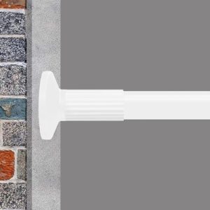 Gardinenstange ohne Bohren 220-300cm, Ø32mm Weiß - Multifunktionale Teleskopstange für Dusche und Garderobe